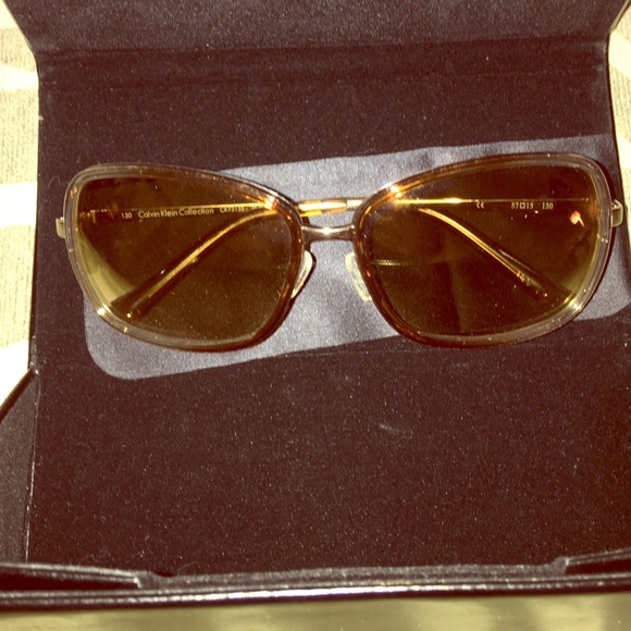 CK Brand New Brown and Gold Mirrored Sunglasses!