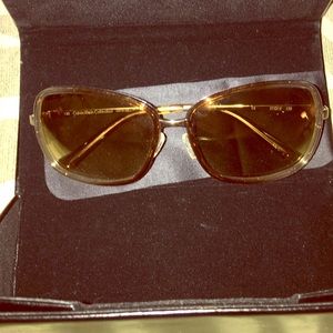 CK Brand New Brown and Gold Mirrored Sunglasses!