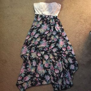 Floral high-low dress