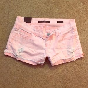 Bright neon pink shorts