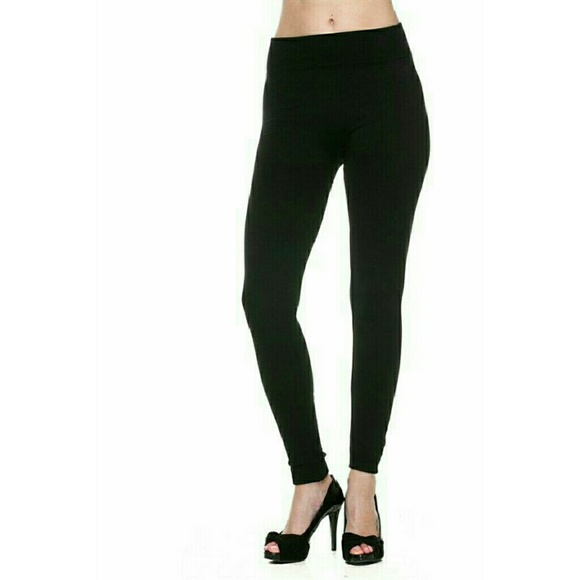 Black fleece lined leggings M/L   NWT - Picture 4 of 7