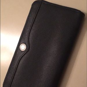 Rebecca minkoff navy saffiano leather wallet