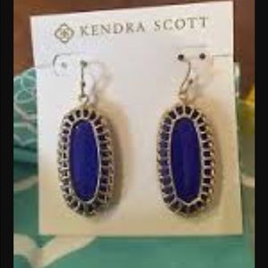 Dayla Oblong Earrings, Blue