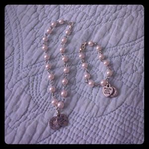 Mommy and Me Pearl Bracelet Set