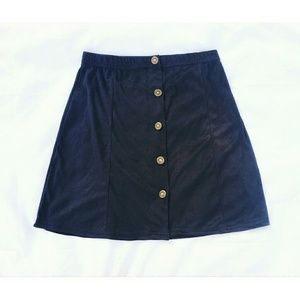Suede Blue Skirt