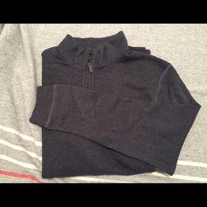 Men's Charcoal grey quarter zip sweater