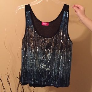 Ombre sequin top