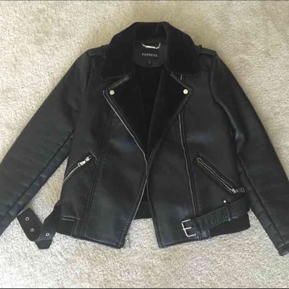 Express leather winter jacket