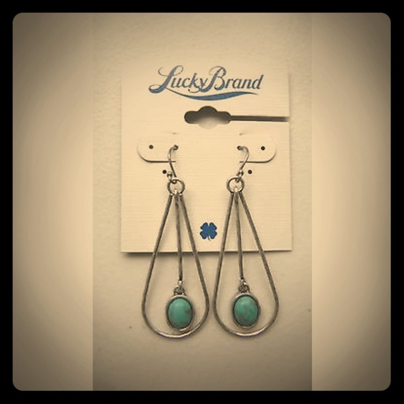 Lucky Brand turquoise drop earrings!