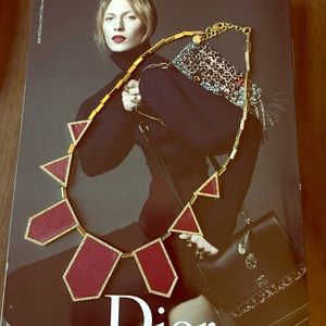 AUTH HOUSE OF HARLOW 1960 RED STATION NECKLACE