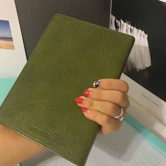 SOLD!! Tiffany leather notebook with silver-rimmed - Picture 3 of 4