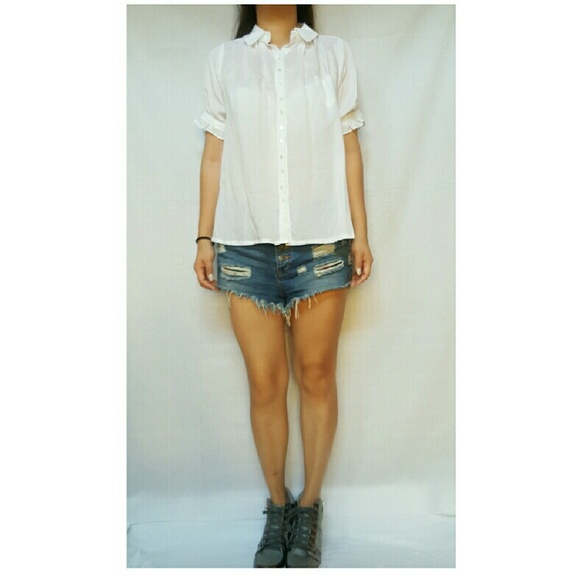 White Button up blouse