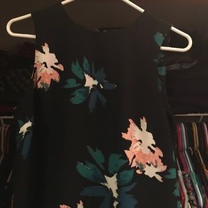 Target dress, black, green, pink and white flowers