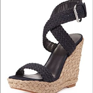 Stuart Weitzman Alex Crochet Espadrille Wedges