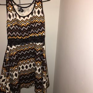 Dress with lace.