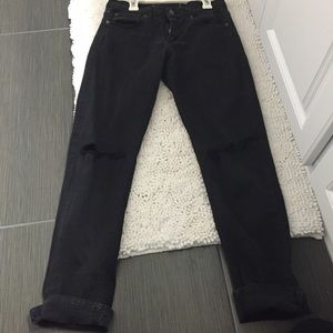 Black Ripped Boyfriend Jeans