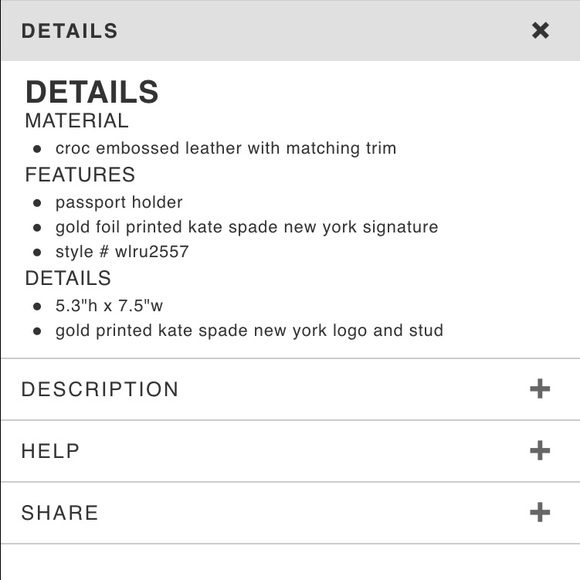 Kate Spade exotic passport holder - Picture 4 of 4