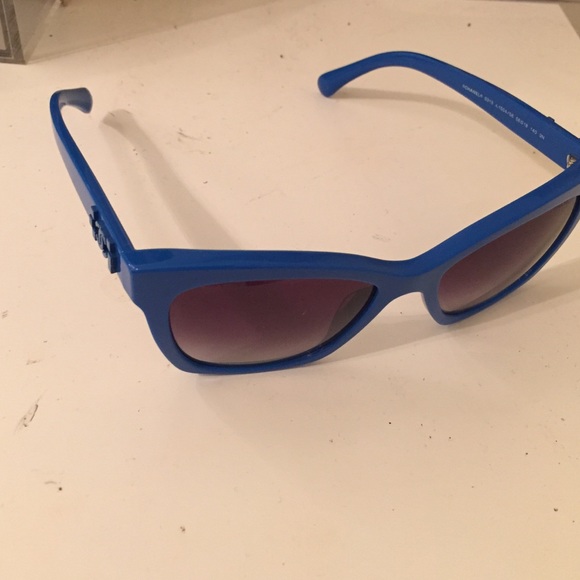 Chanel butterfly signature blue sunglasses