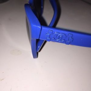 Chanel butterfly signature blue sunglasses