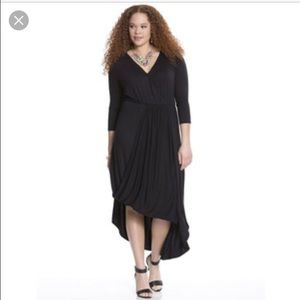 Black❗️Lane Bryant Drape - Front Maxi Dress!
