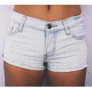 Light Wash Denim Shorts