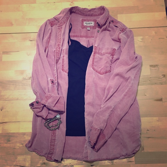 ASK FOR 50% OFF Express Silky Soft Twill Boyfriend