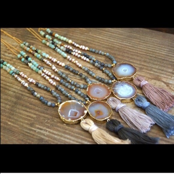 FINAL PRICE Agate pendant natural stone necklace - Picture 3 of 4