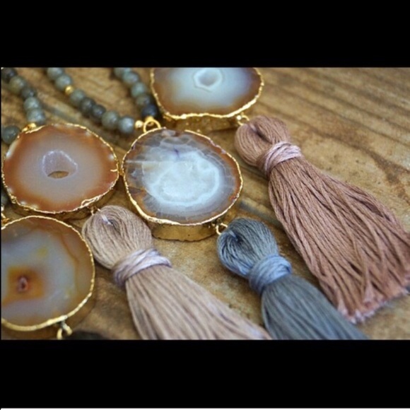FINAL PRICE Agate pendant natural stone necklace - Picture 4 of 4