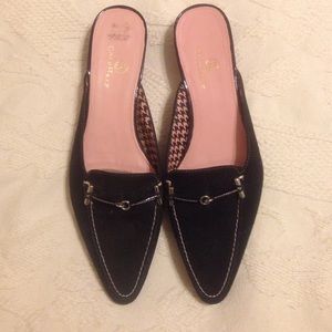 Cole Haan 6.5 B black mules w/ kitten heels
