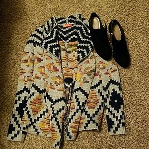 Super cute aztec wrap coat