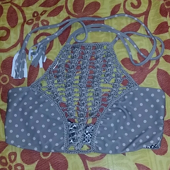 New acacia puka panama crochet bikini top swimwear - Picture 2 of 4