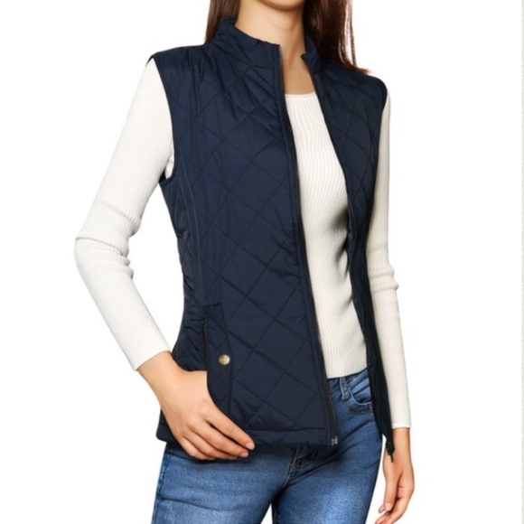 Jackets & Blazers - 🍁2 XS Left!🍁Navy Blue Quilted Vests