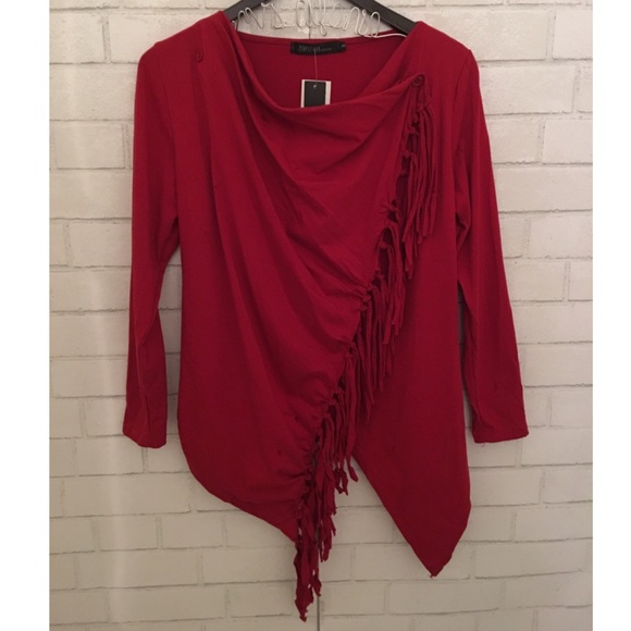 🆑❣️1 Left❣️5⭐️ Sizes Longsleeve Fringe Wrap Tunic - Picture 2 of 4