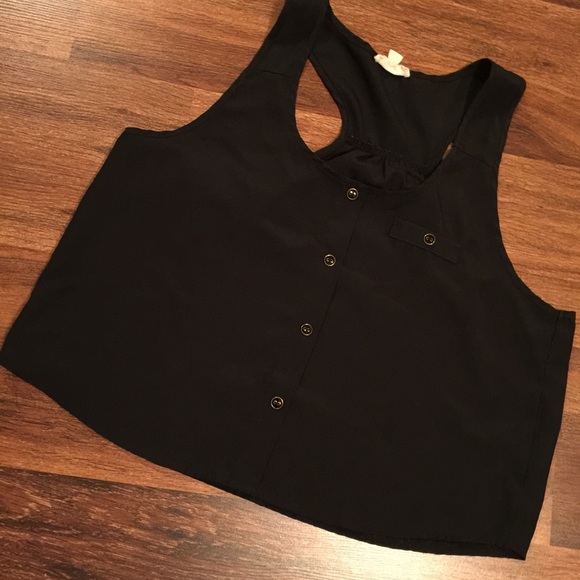Medium Crop Top Black