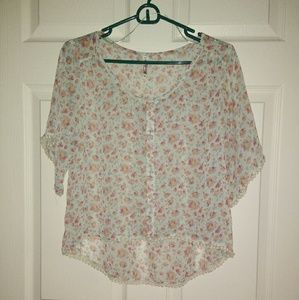 Sheer floral top