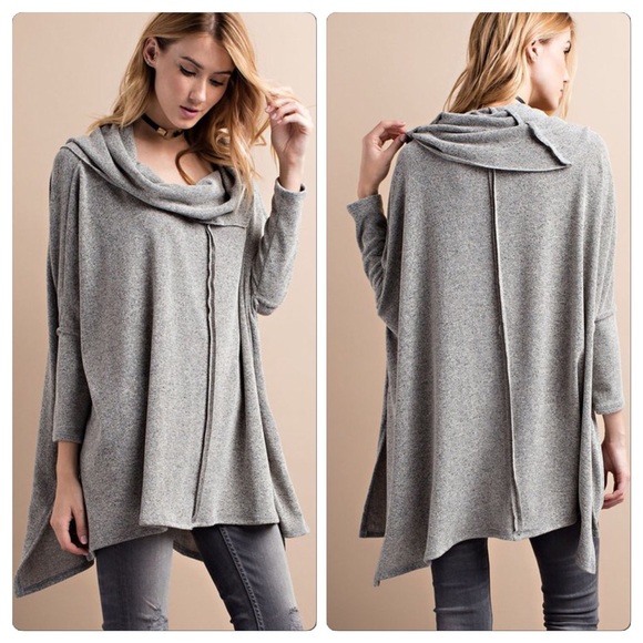 New Chic Off the Shoulder oversized Tunic - Picture 2 of 2