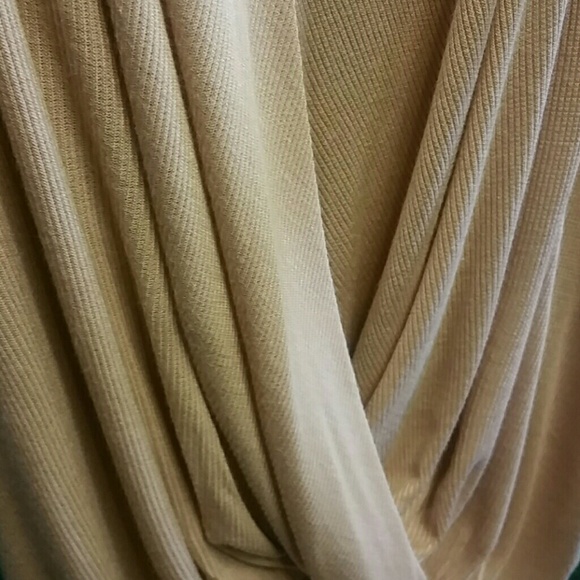 💲LAST ONE SALE💲 SAGE Tan Draped Dress - Picture 4 of 4