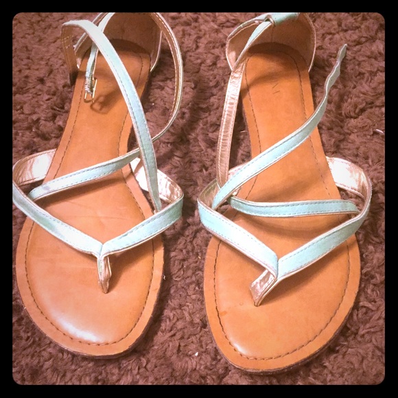 Mint green sandals