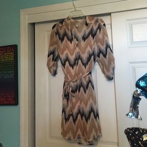 Tacera chevron print dress
