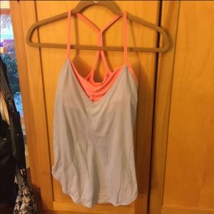 Lululemon Coral Lavender Strappy Bra/ Tank Sz 6