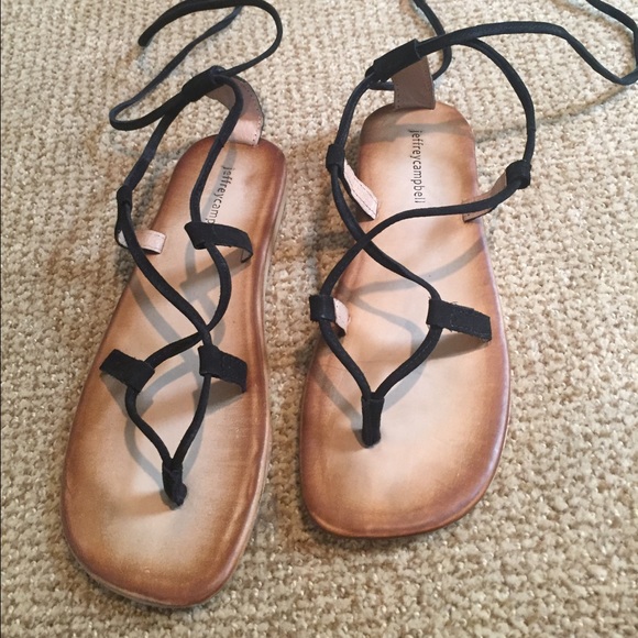 Jeffery Campbell Suede lace up sandals