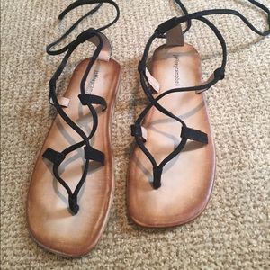 Jeffery Campbell Suede lace up sandals