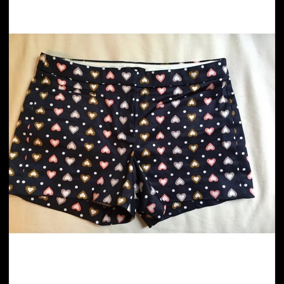 J. Crew Heart Dot Print City Fit 3"  Shorts