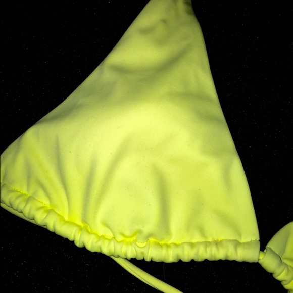 Victoria Secret String Neon Yellow Bikini Top - Picture 3 of 3