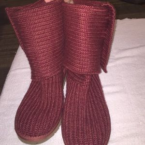 Ugg knitted knee high fold down