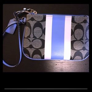 Coach Navy Blue Wristlet Purse