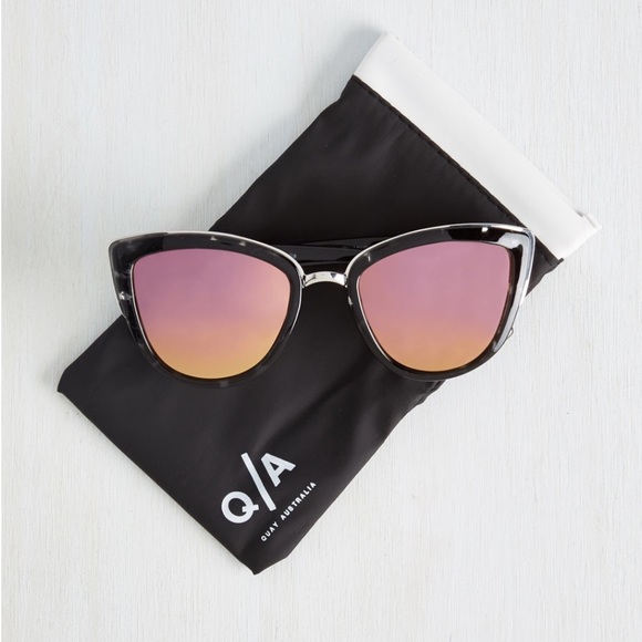 Quay My Girl Black Tort Pink Sunglasses - Picture 4 of 4