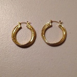 Yellow gold filled hoop earrings