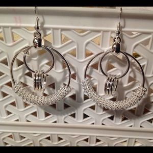 Silver dangling earrings