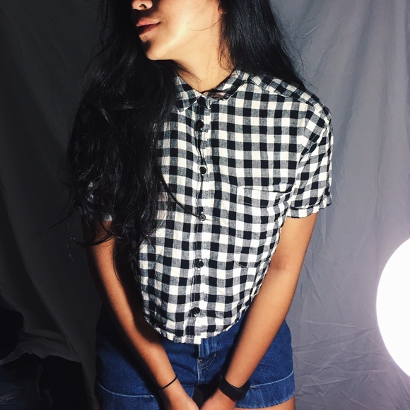 UO BDG Plaid Crop Top